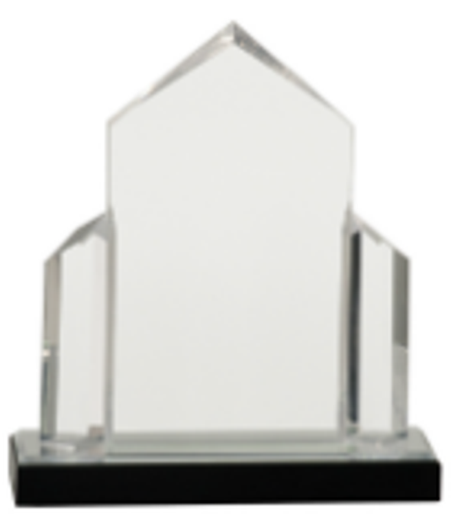 7" x 8" Silver Jewel Post Impress Award