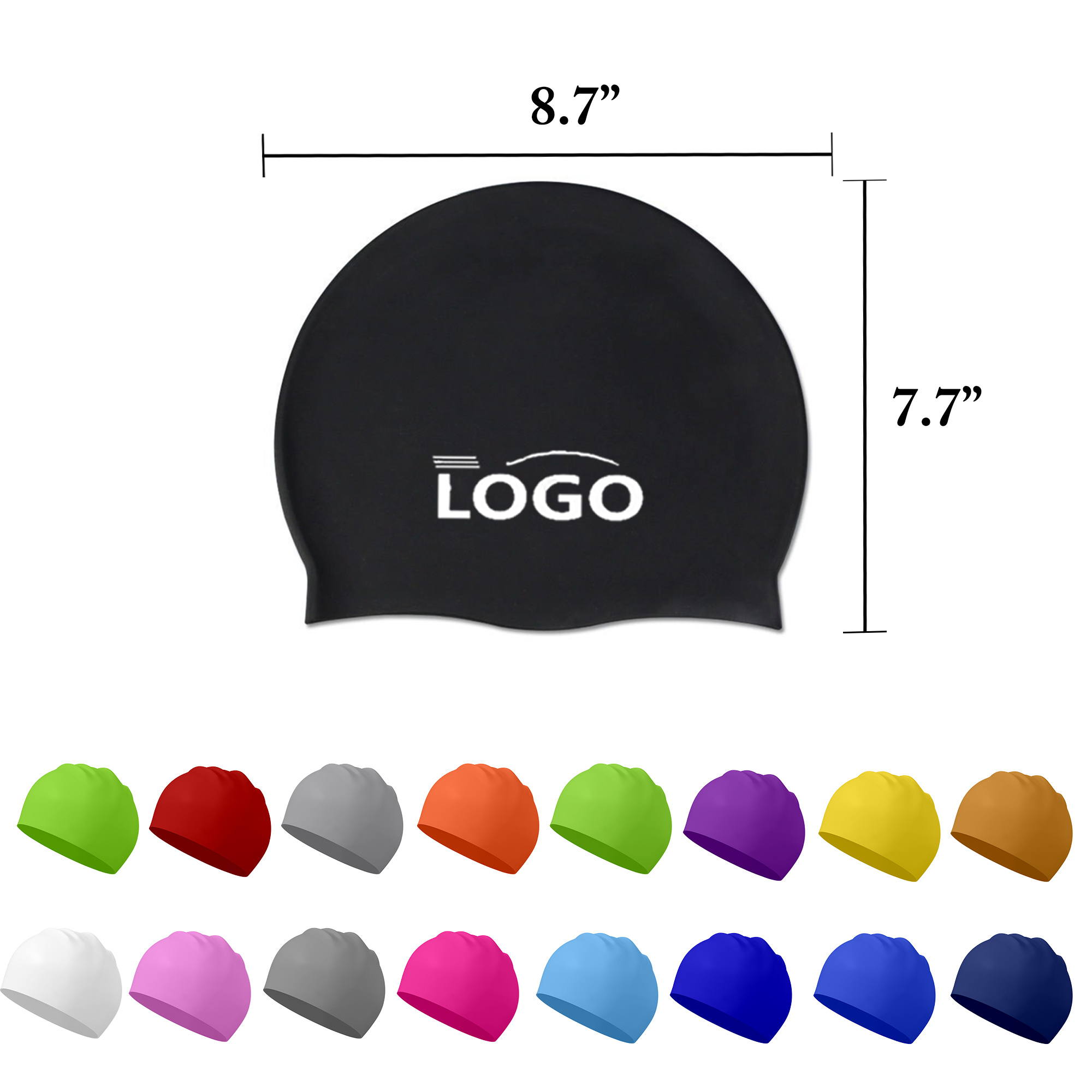 Unisex Silicone Waterproof Swim Cap 50g 4