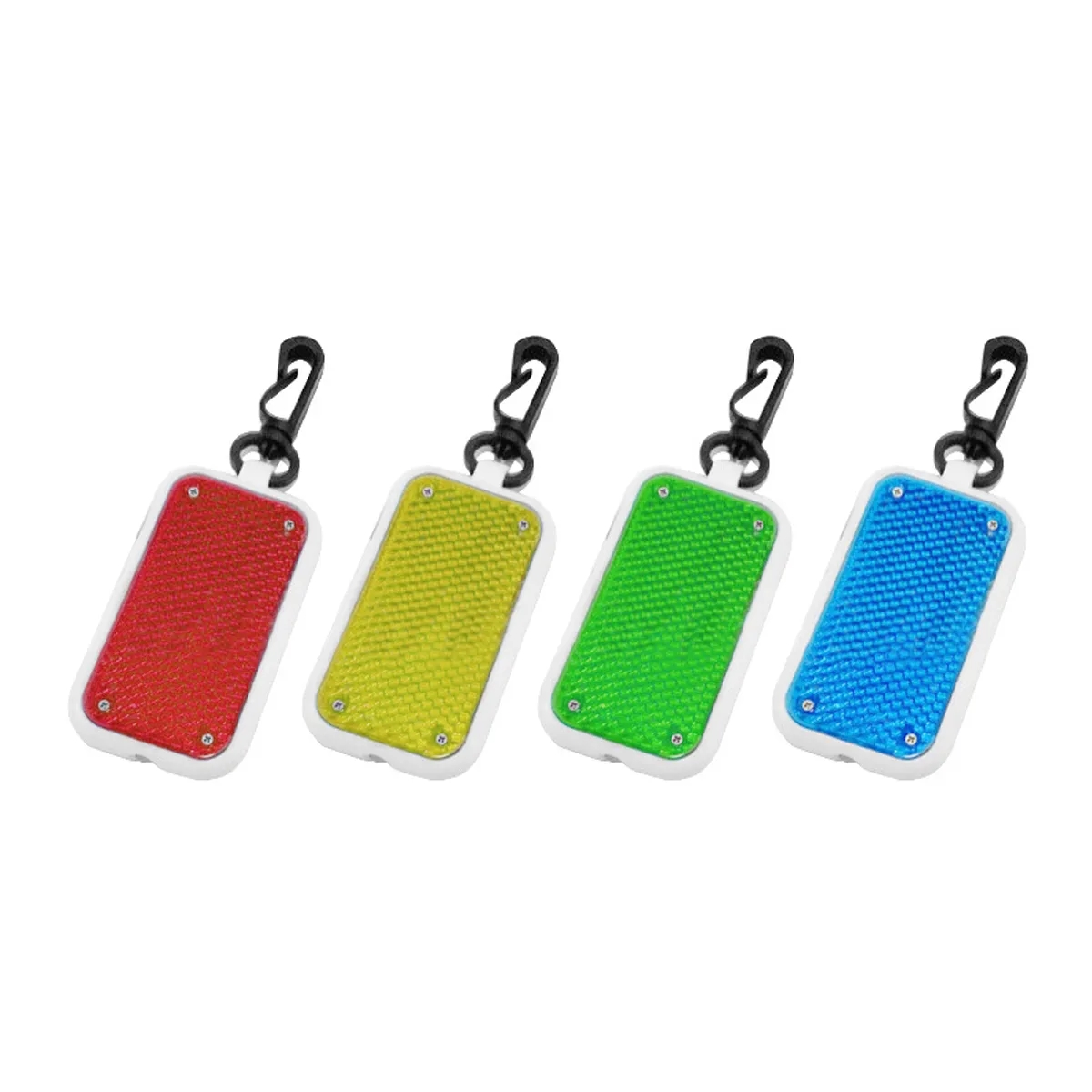 Night Warning Safety LED Reflective Keychain Pendant Light 4