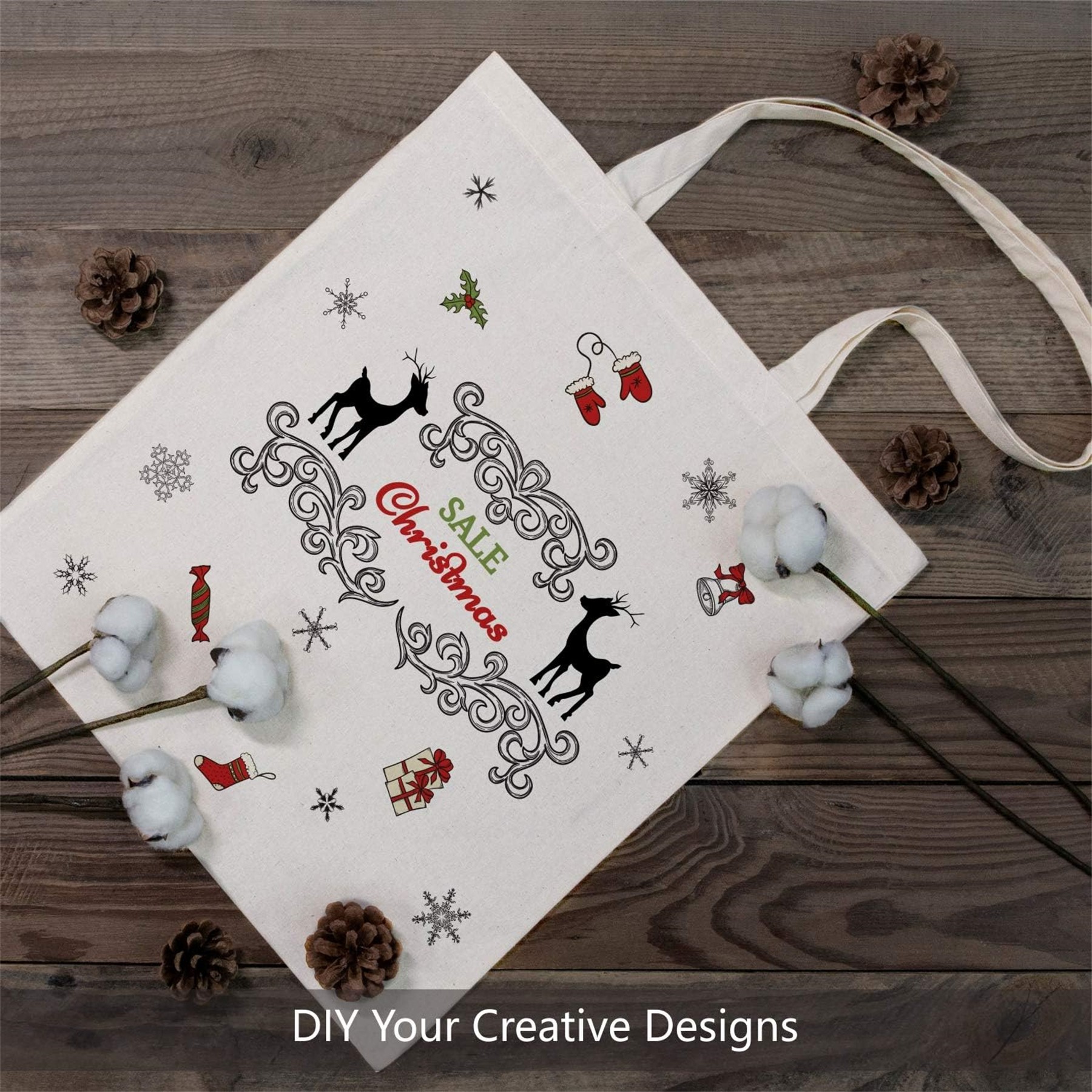 Customizable Canvas Bag, custom tote bag with logo imprint 3
