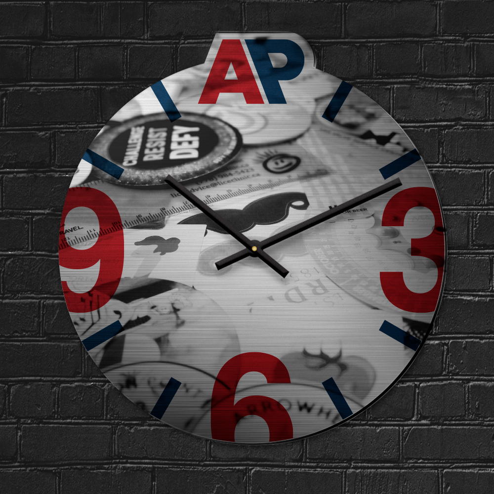 Custom Aluma-Tech Wall Clock with Full Colour Imprint 3