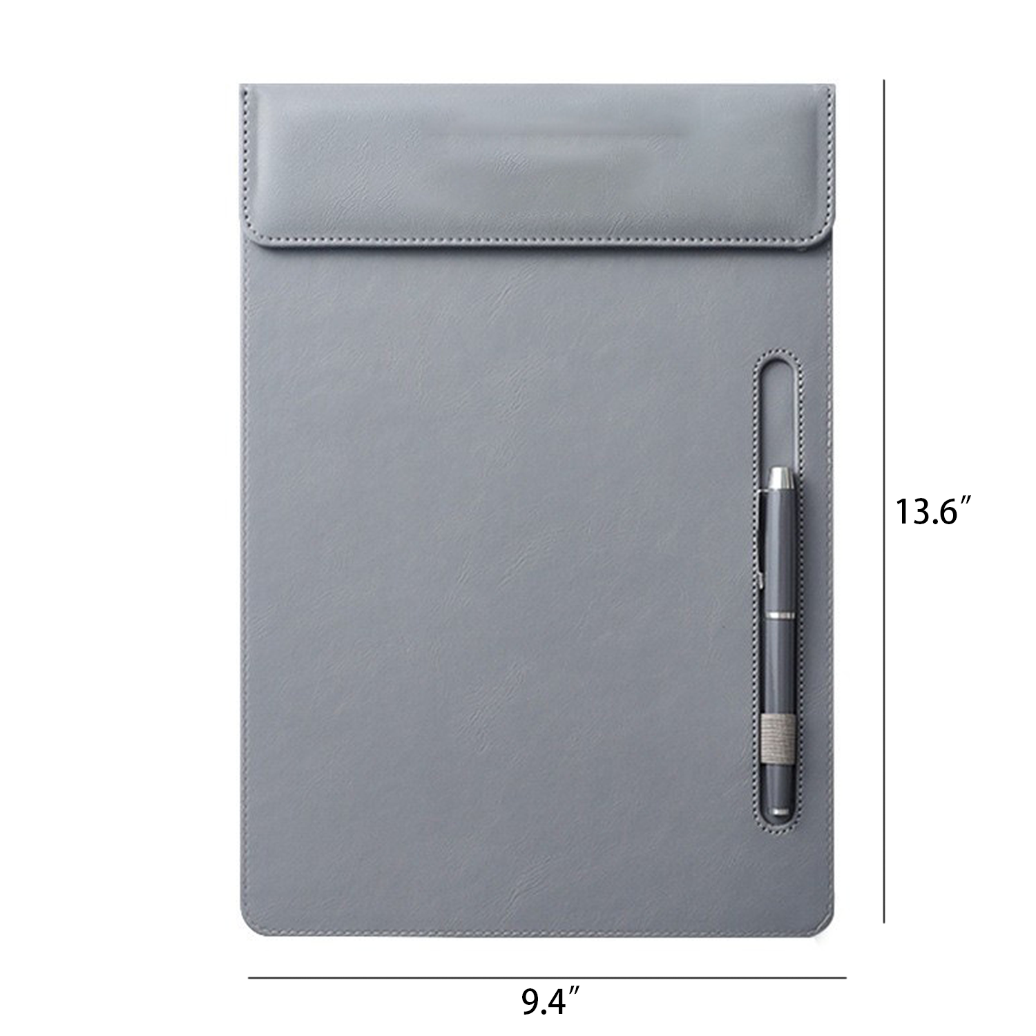 A4 PU Leather Magnetic Clipboard w/ Pen Holder 4