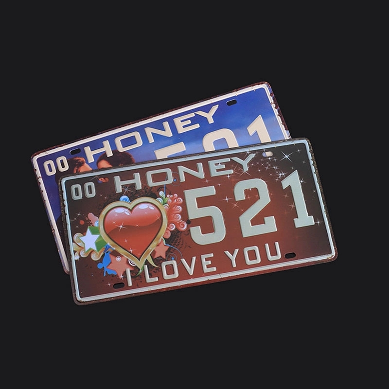 Full Color Dye Sublimated Embossed Aluminum License Plate 3