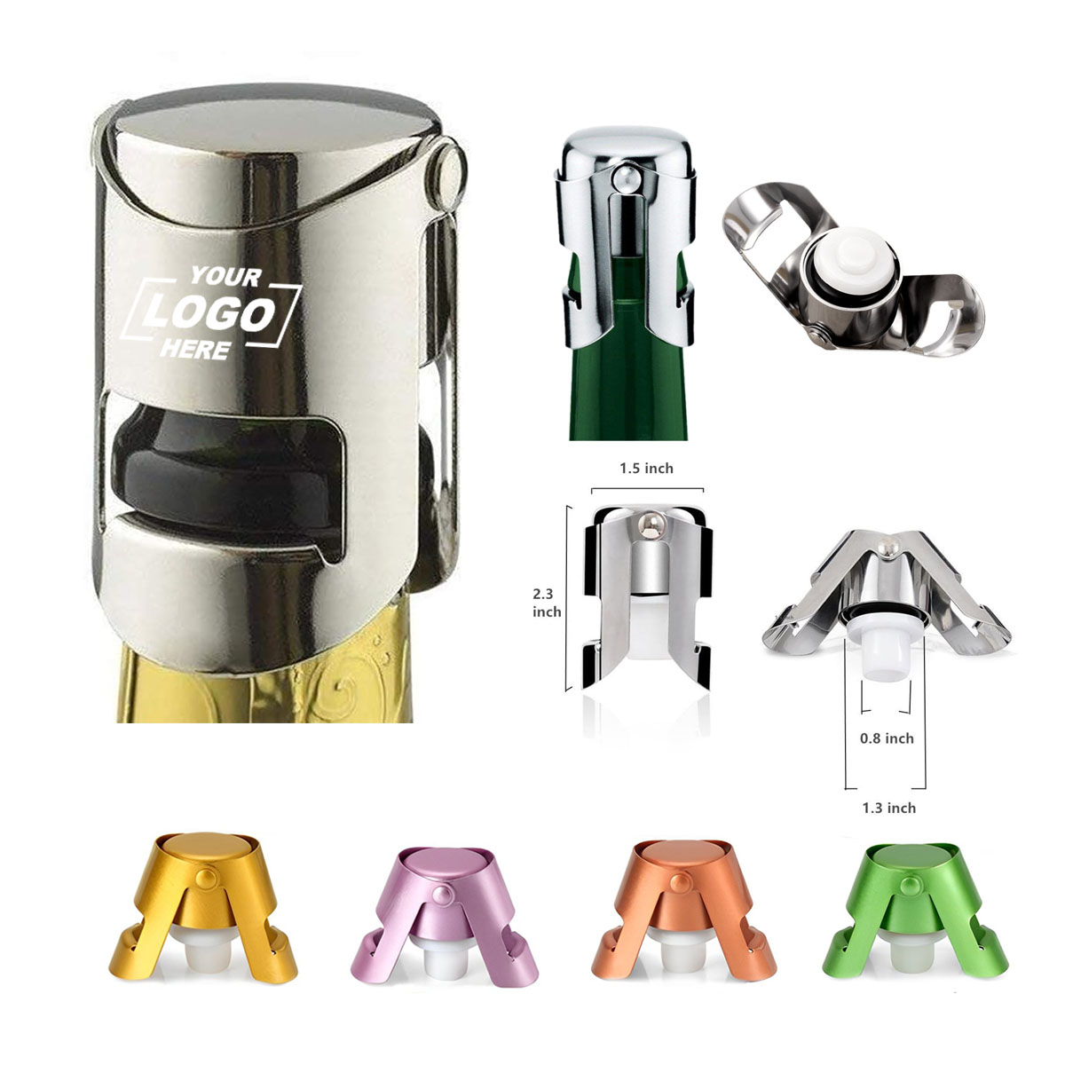 Stainless Steel Champagne Sealer Stopper 6