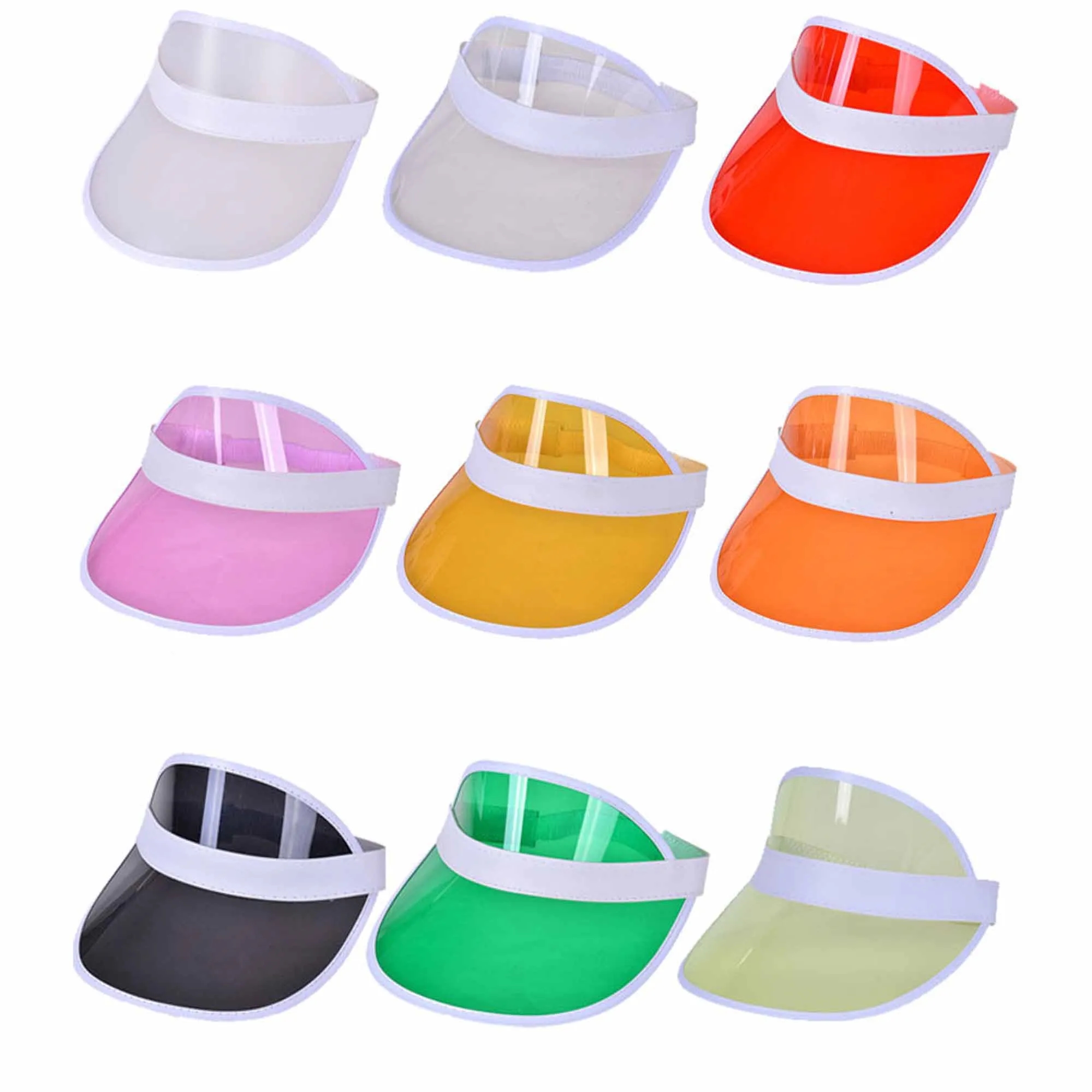 Translucent PVC UV Sun Visor Hat 2