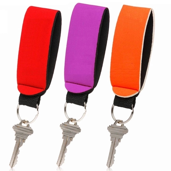 Custom Neoprene Wrist Strap Keychain 1