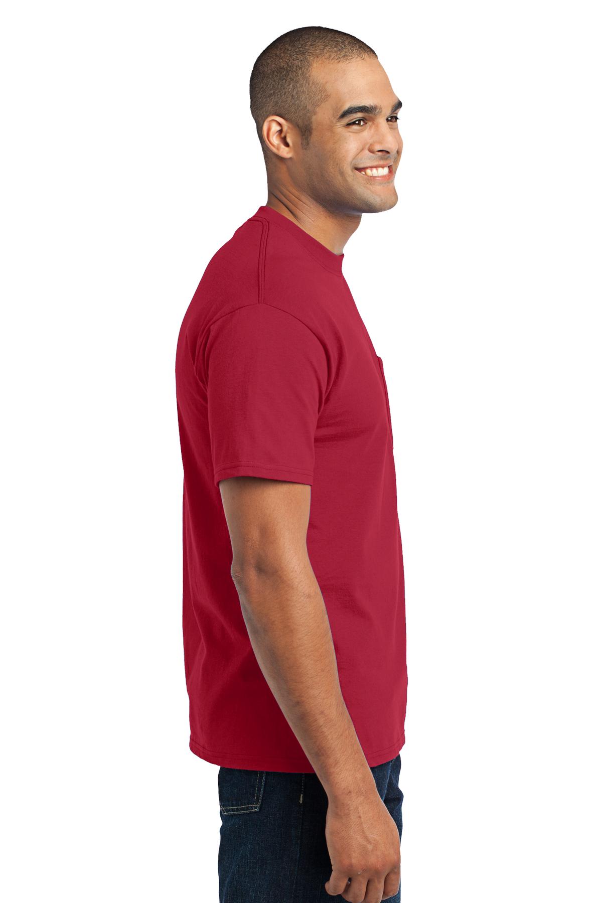 Port & Co Core Blend Pocket Tee. PC55P 17