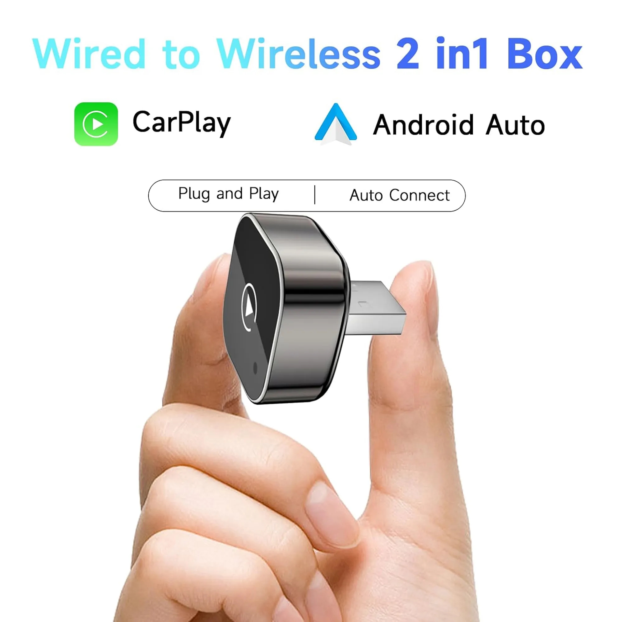 2 In 1 Wireless CarPlay And Android Auto Adapter 11