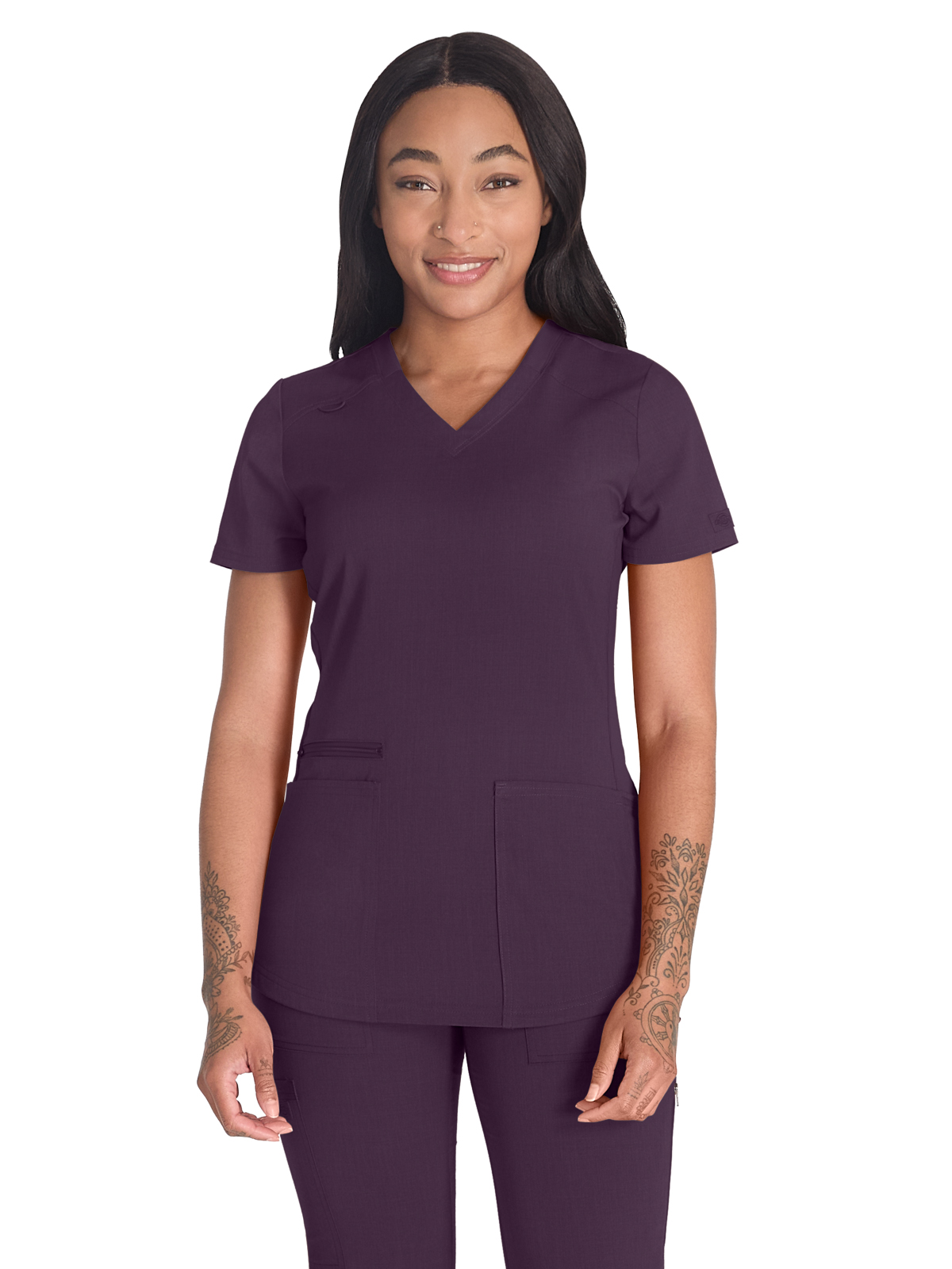 Dickies Medical - Balance - Women's 5-Pocket Rib Knit V-Neck Top 14