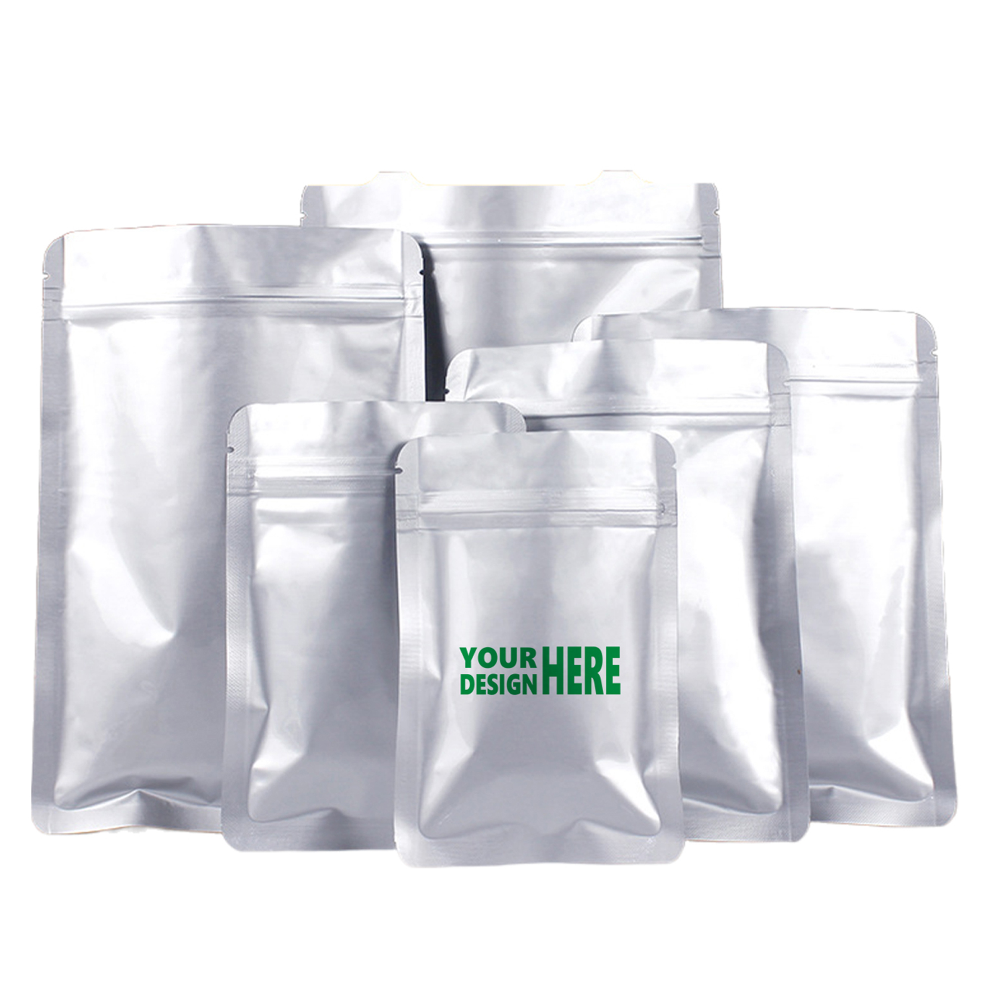 MOQ50 Personalized Aluminum Foil Flat Bottom Food Bag 2