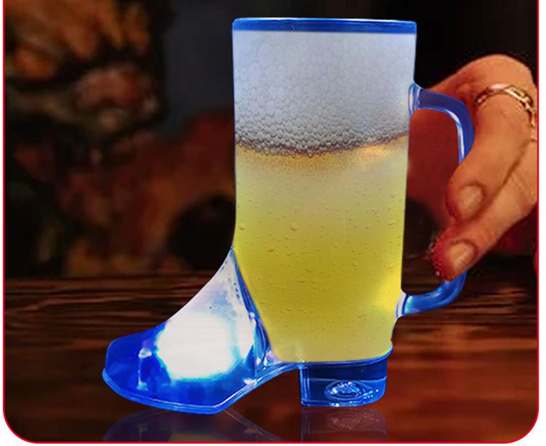 16 Oz Flashing Bar Boot Glass 8 Mode Led Light-Up Beer Mug 2