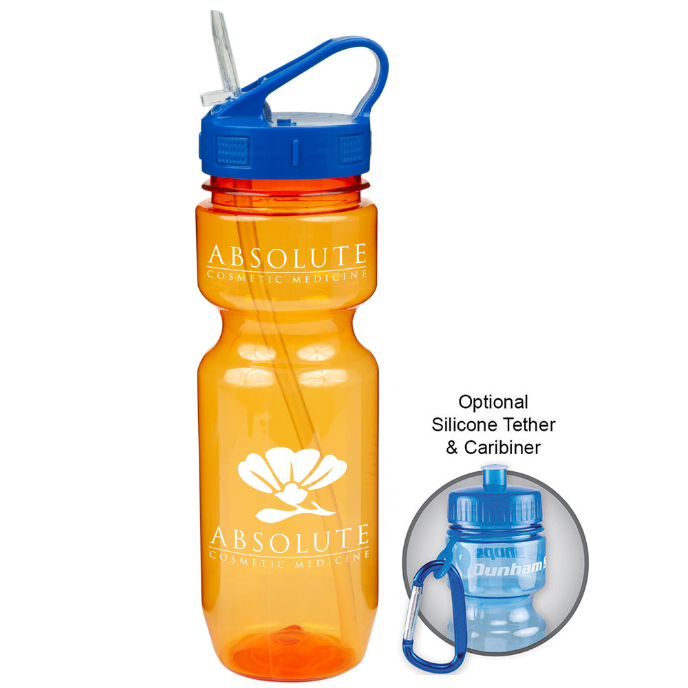 22 Oz Translucent Bike Bottle w/ Sport Sip Lid