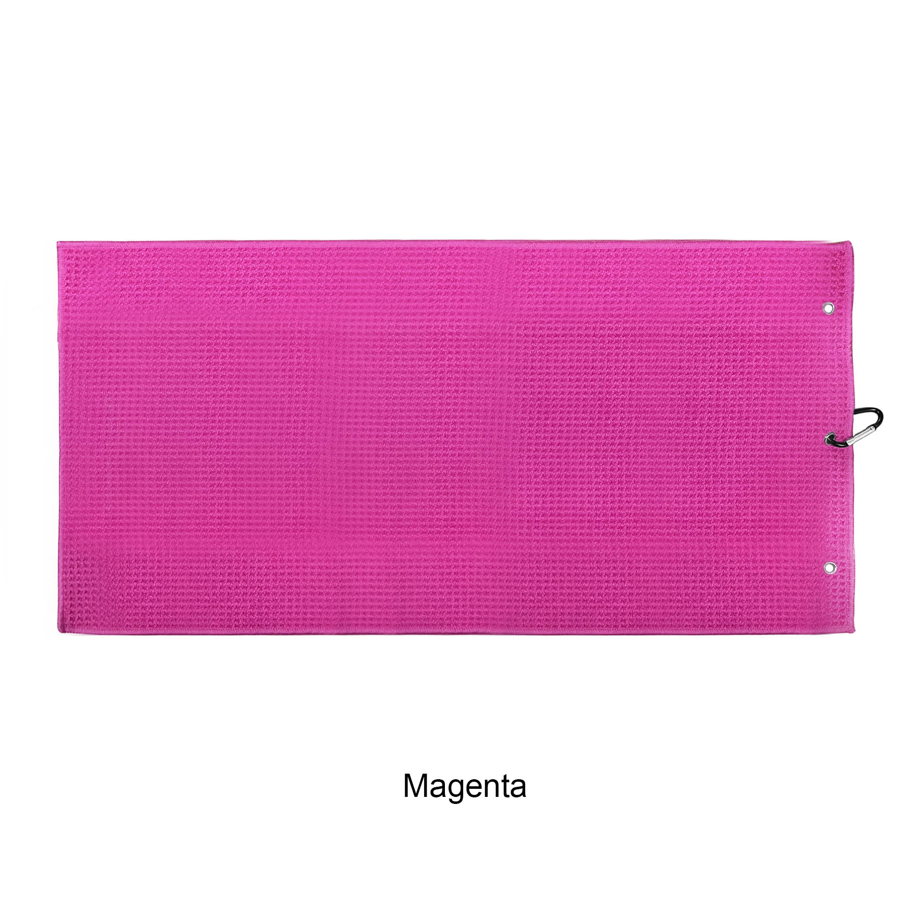 Microfiber Waffle Two-fold Golf Towel w/ Carabiners Clip 12" x 24" 14