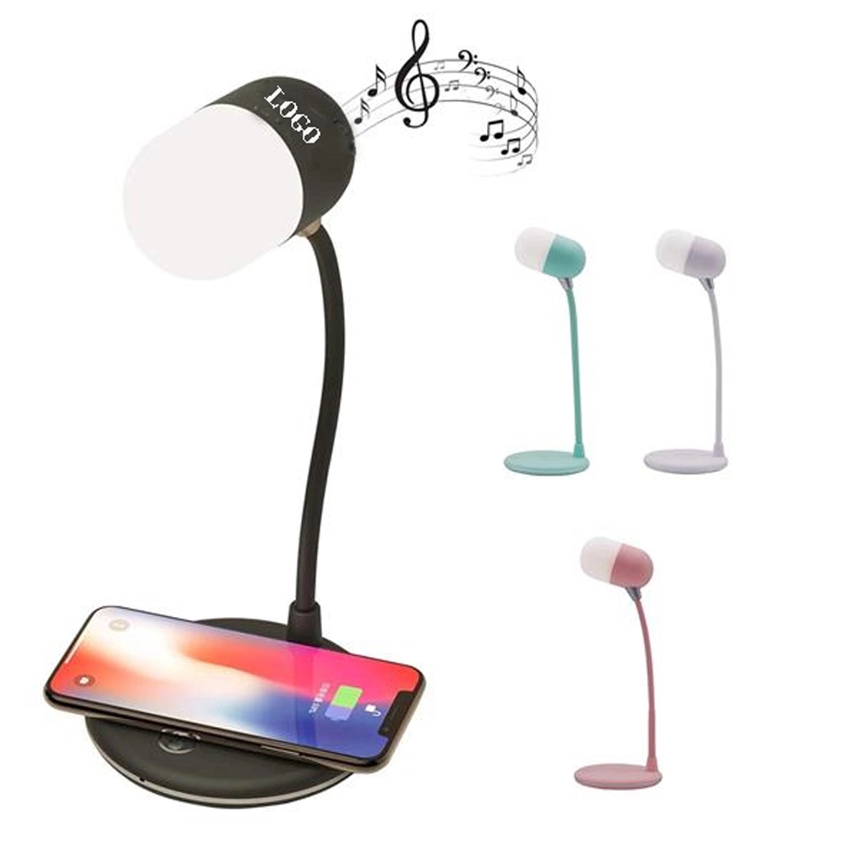 LED Desk Lamp Wth Wireless Charger And Speaker 4