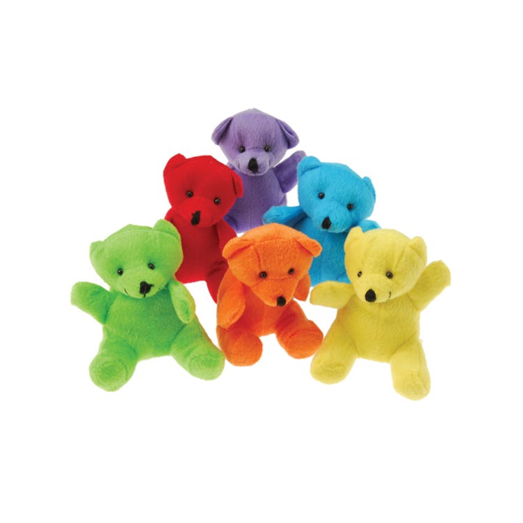 Plush Neon Teddy Bears - Assorted 2