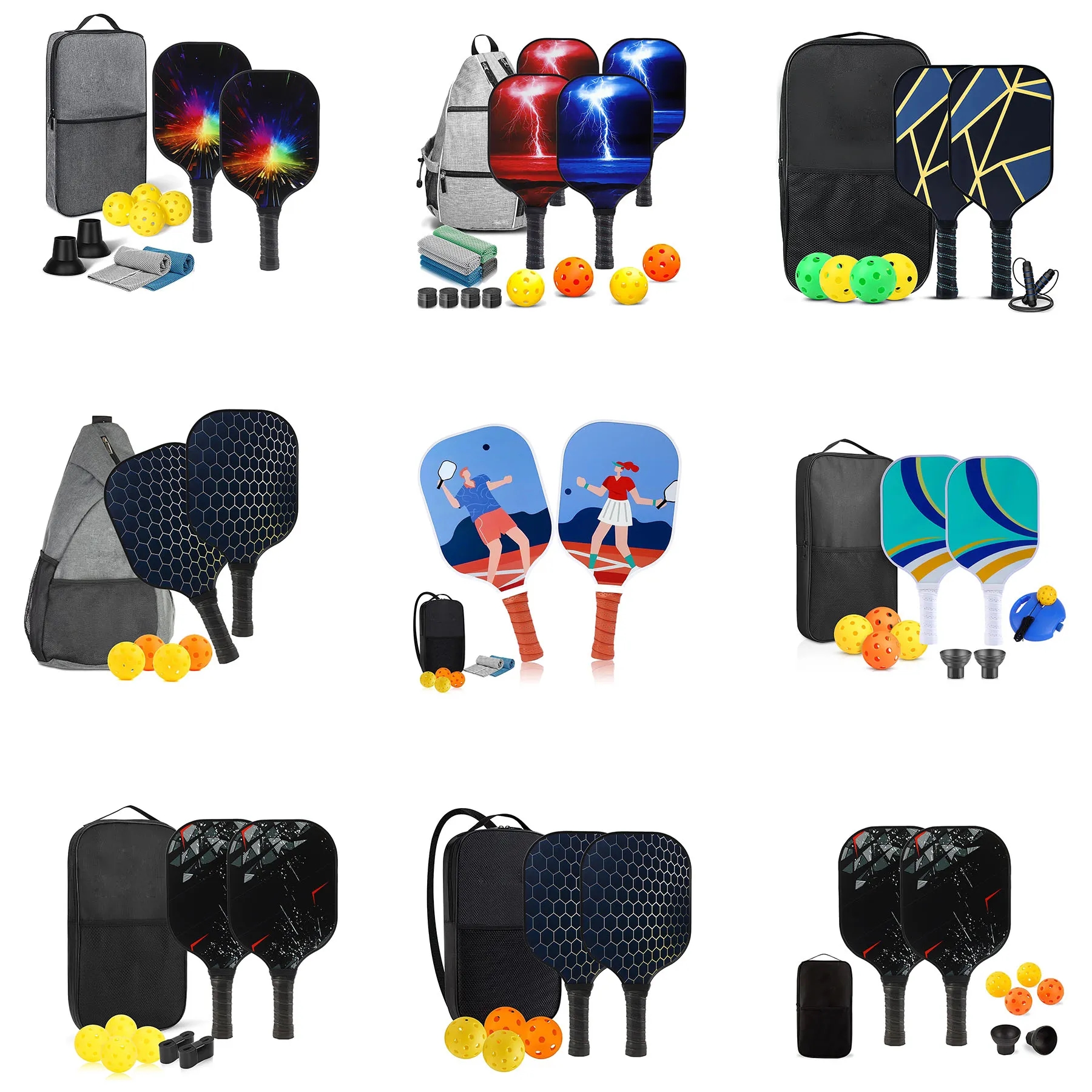 Pickleball Paddles Set 6