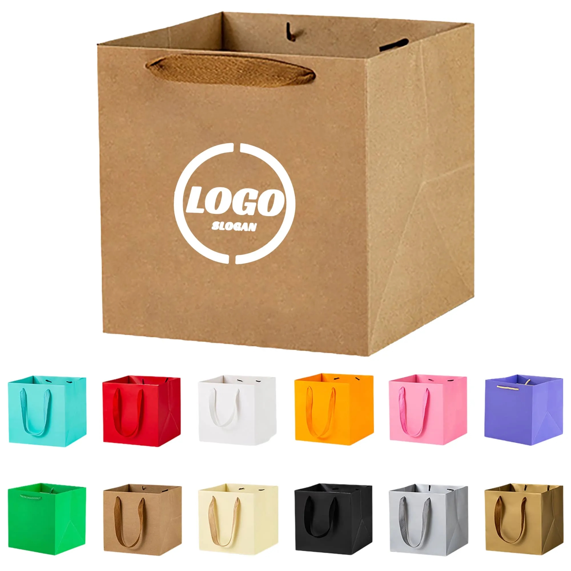 Custom Square Kraft Gift Bag 2