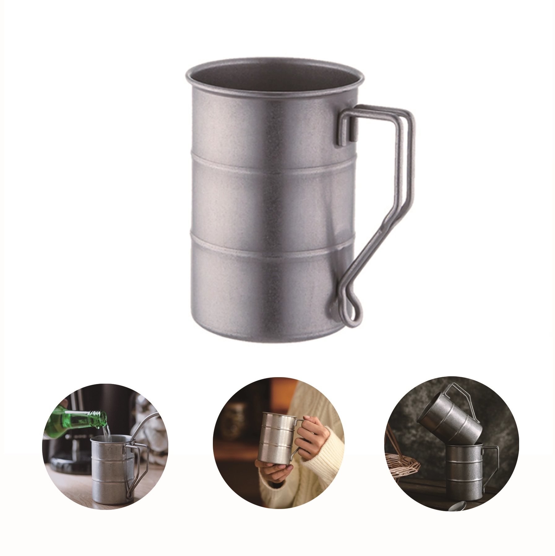 12 OZ Vintage Stainless Steel Mug/Beer cup 3