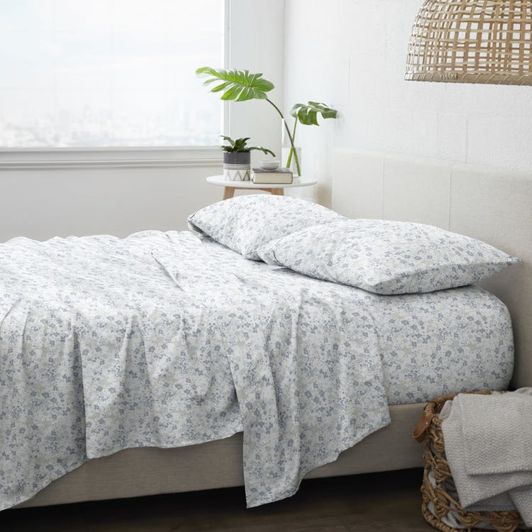 Premium Bed Sheets - Violets King 4 Set 2