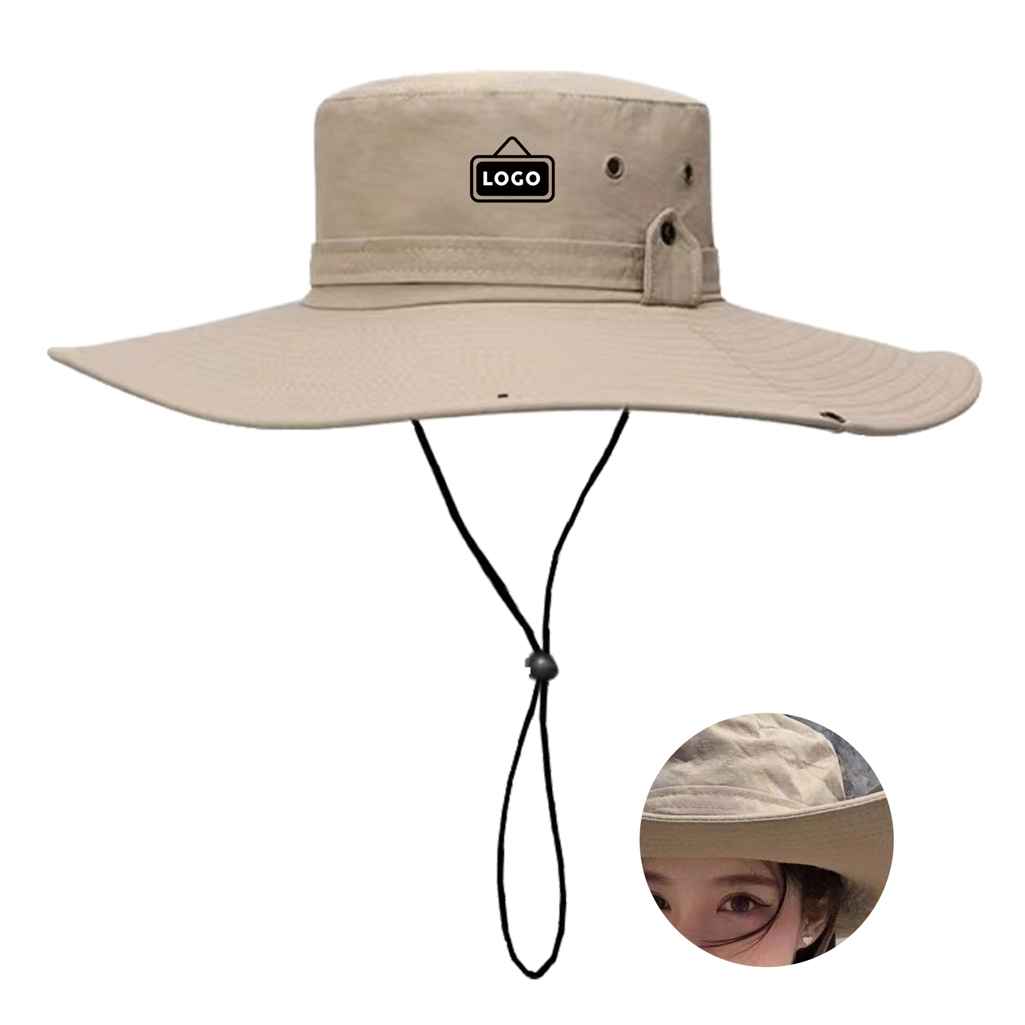 MOQ 50 UPF50+ Western Cowboy Sun Hat Wide Brim for Outdoor Use 2