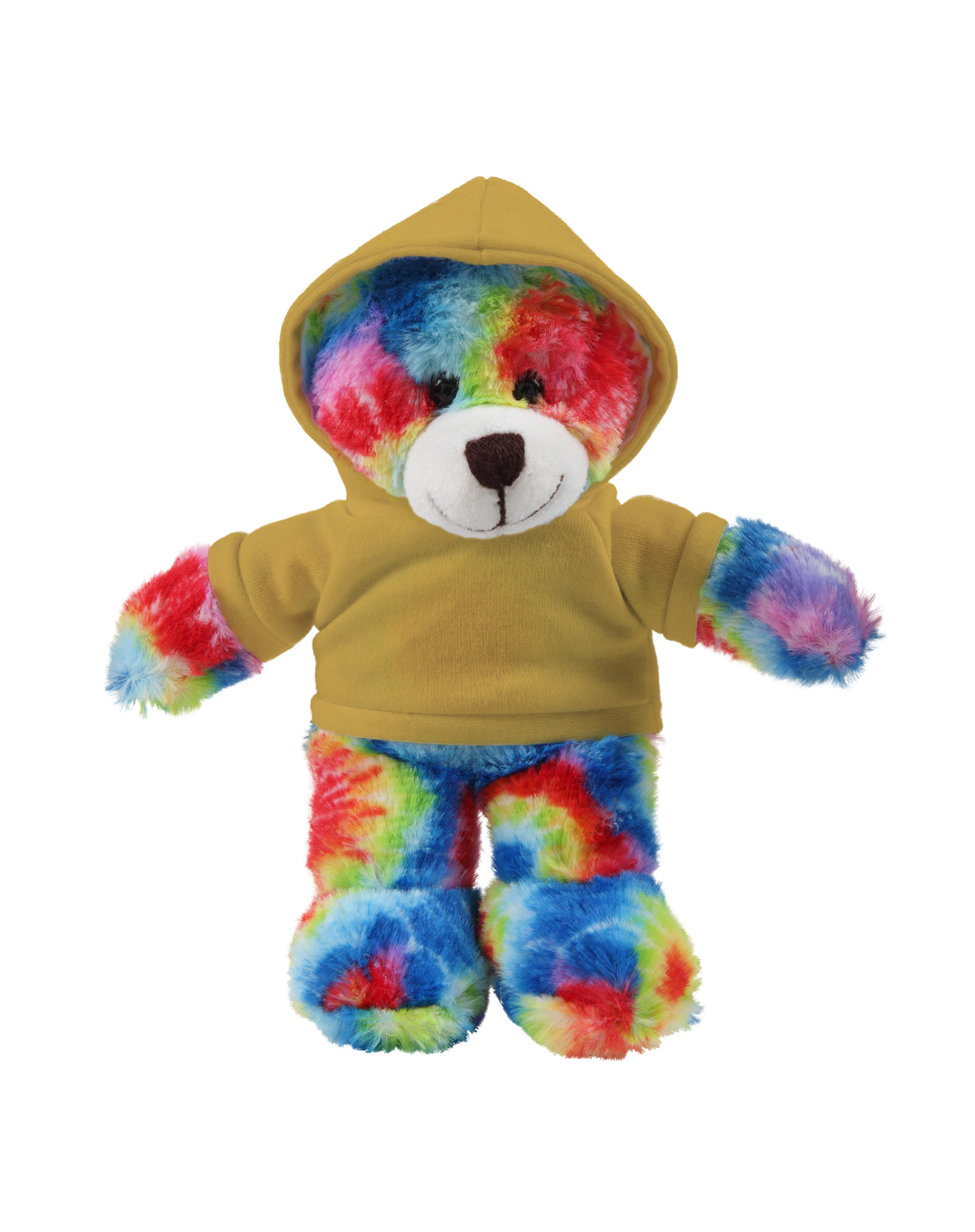 soft plush Tie Dye Bear with hoodie 1