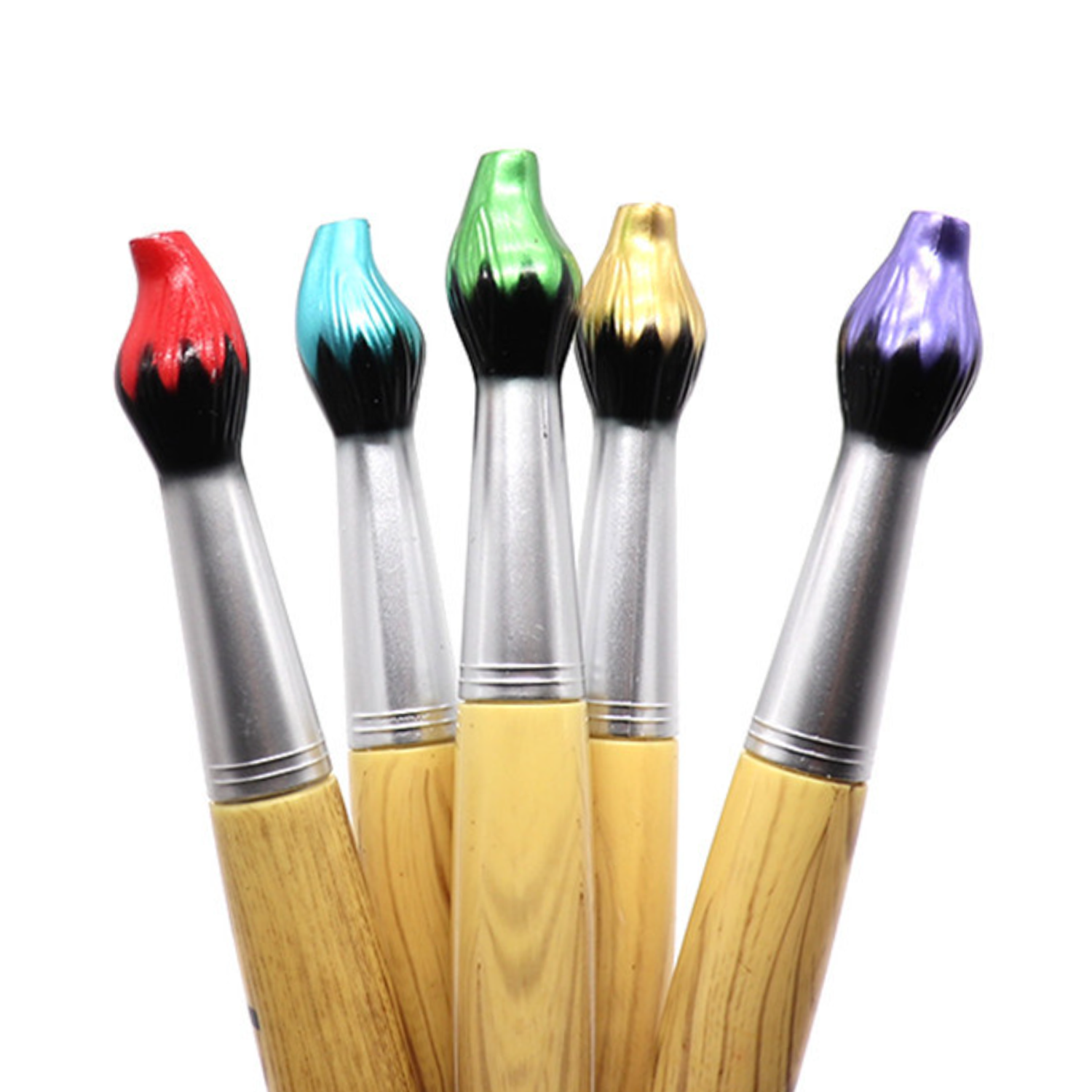 Plastic Rotary Advertising Pen Mimics Wood Grain 3