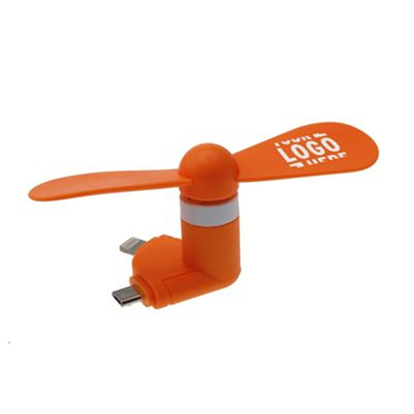 Mini 2-in-1 mobile phone fan manufacturers customized logo 2