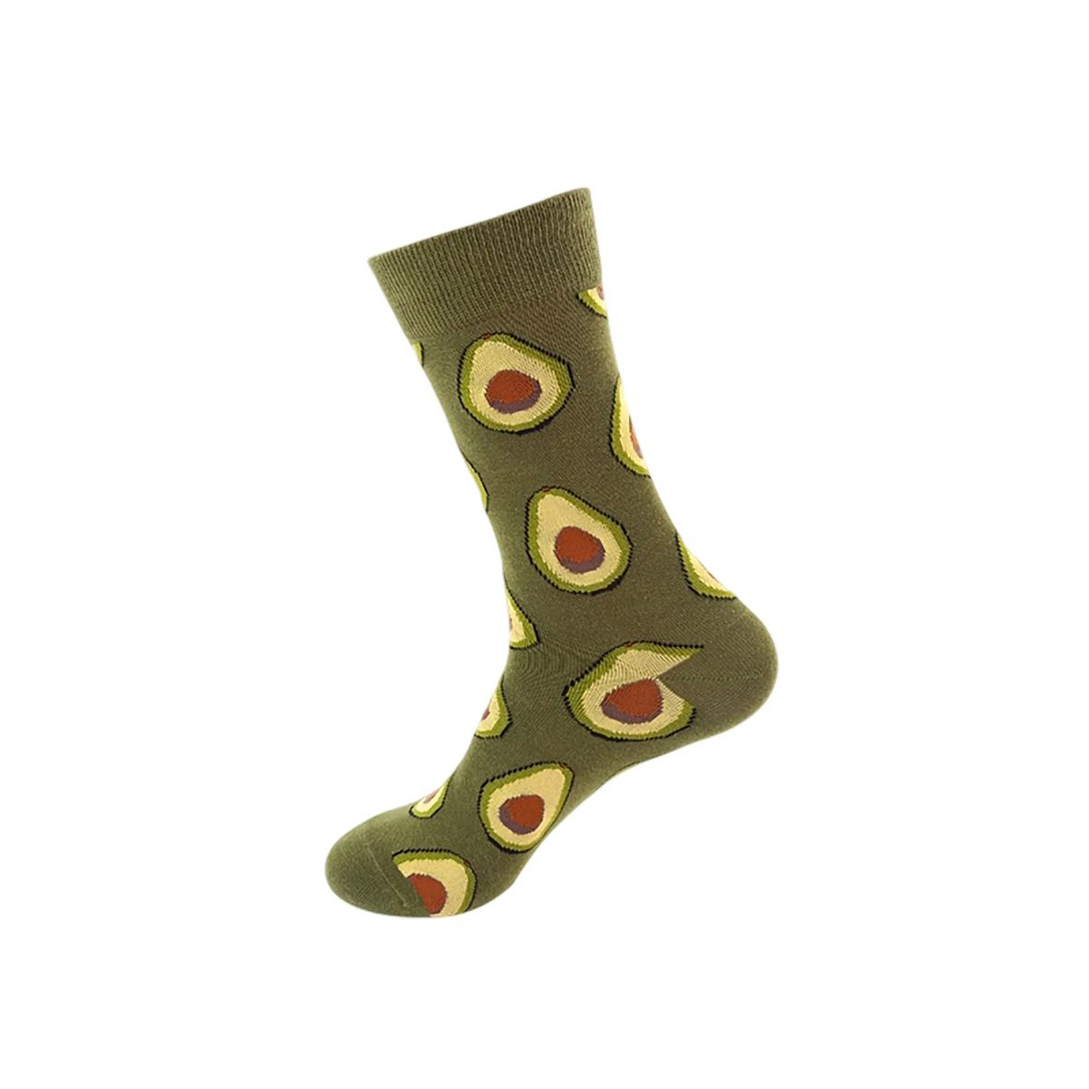 Cotton Crew Socks with Jacquard Pattern 9