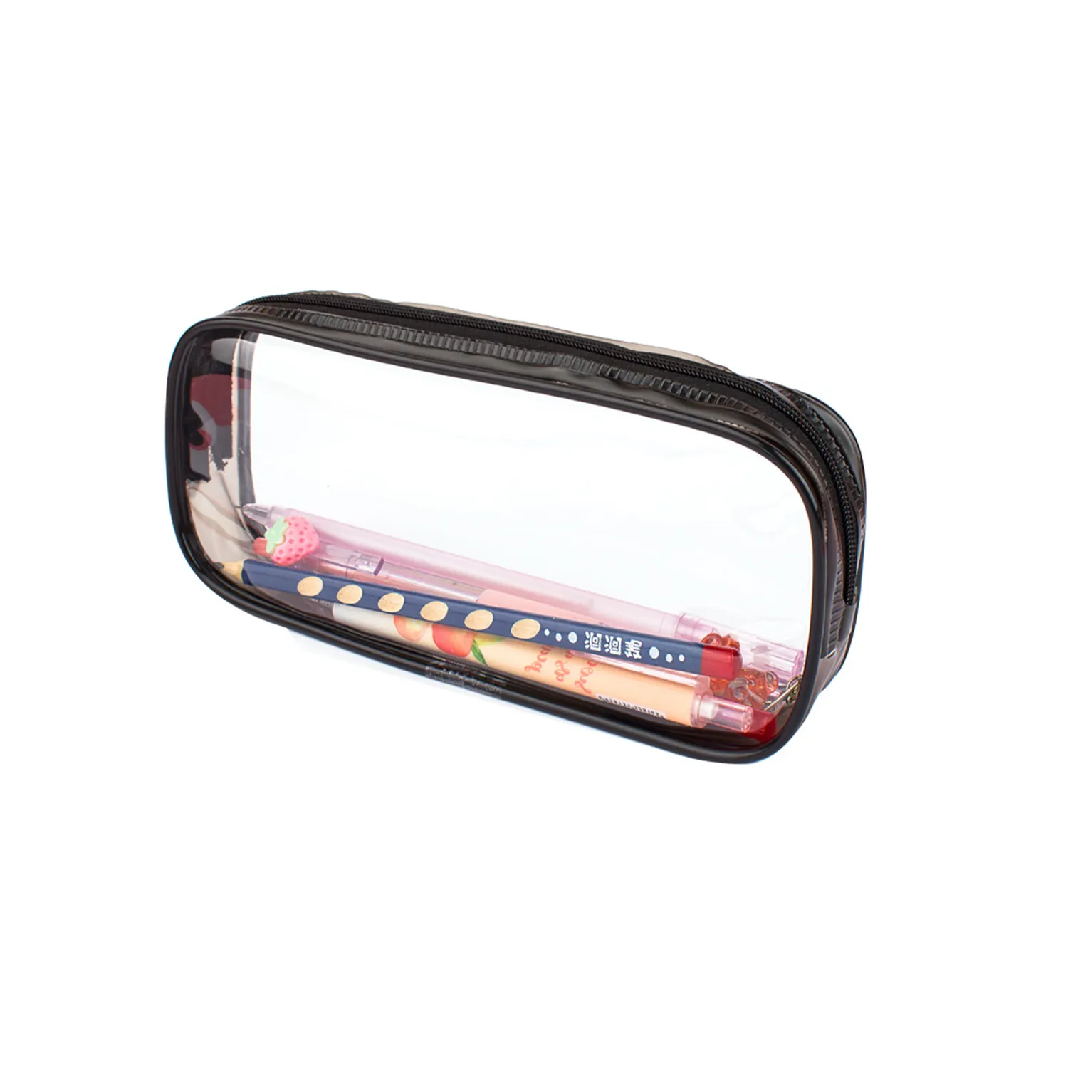 PVC Zipper Pencil Bag Exam Pen Pouch Case 4