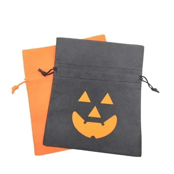 Pumpkin Halloween Candy Snack Bag with Drawstring Pouch 2