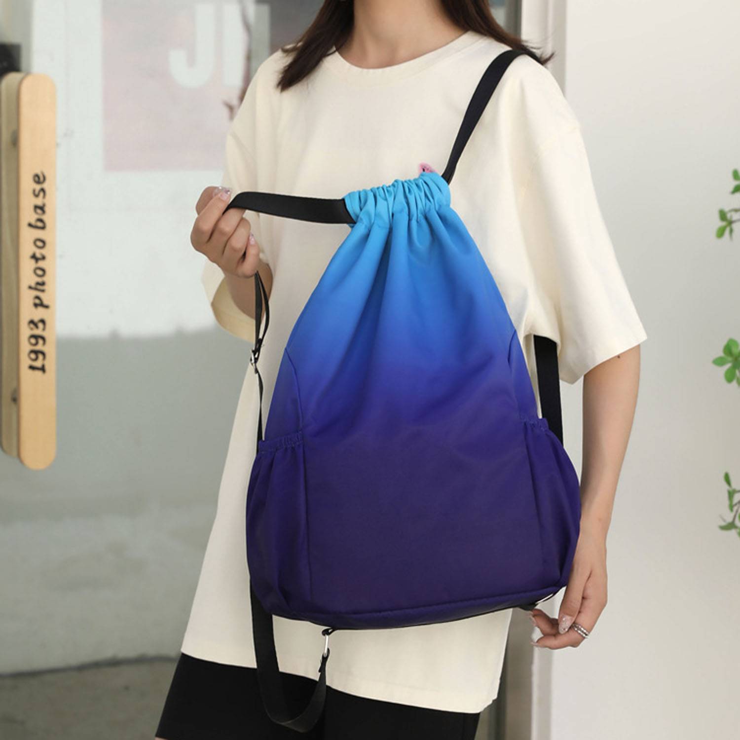 Nylon Waterproof Drawstring Backpack 10