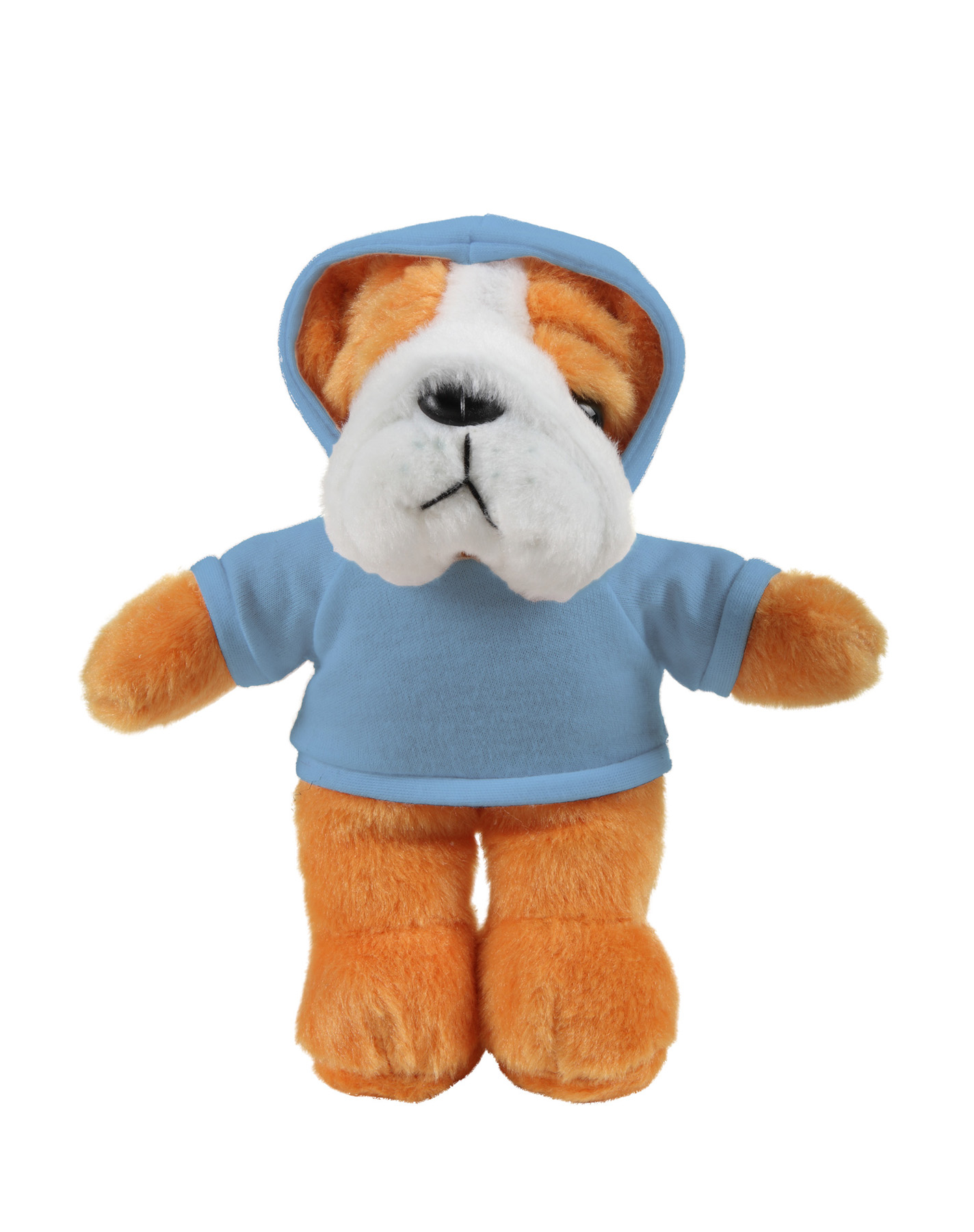 soft plush Bulldog with hoodie