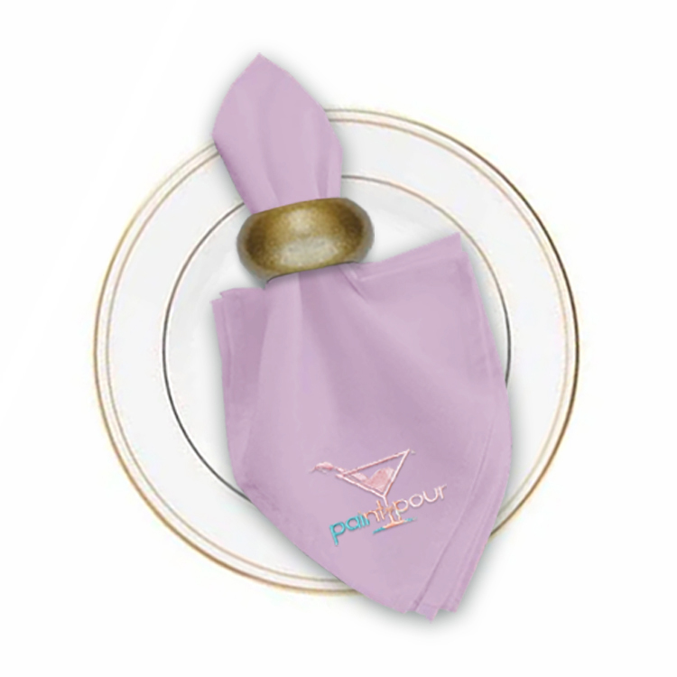 17 in. x 17 in. PolyPoplin™ Napkin (Embroidery Logo/Text) 33