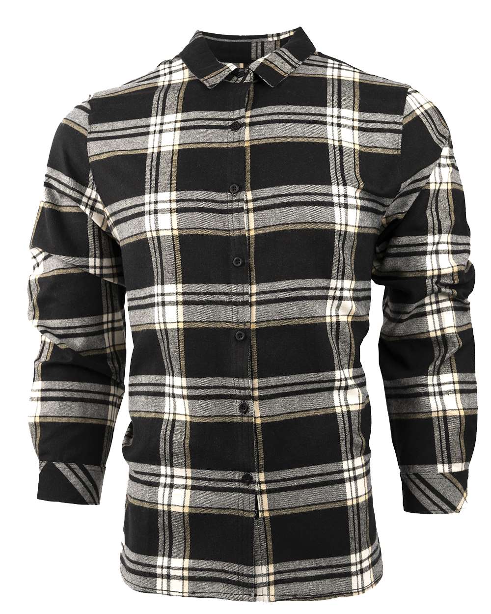 Women's No Pocket Yarn-Dyed Long Sleeve Flannel Shirt