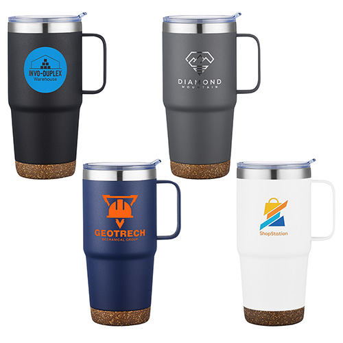 Cortina 24 oz Vacuum Insulated Travel Mug with Cork Base 1