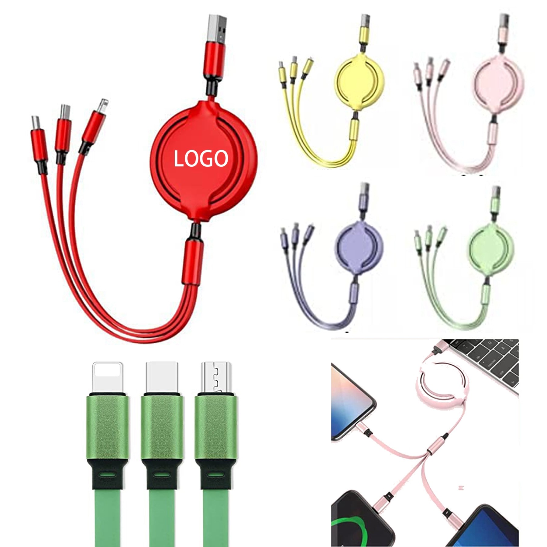 3 in 1 Retractable Charging Cable