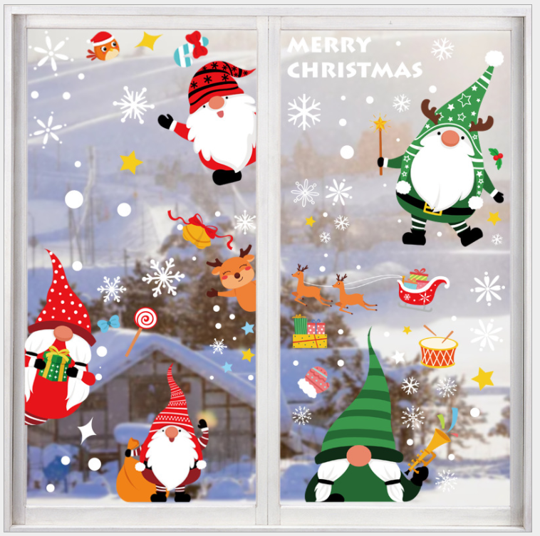 DIY Snowman christmas window decoration sticker 10