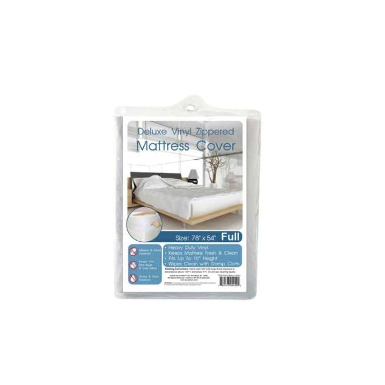 Heavy Duty Zippered Mattress Covers - Full White 1