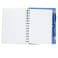 5" x 7" Recycled Dual Pocket Spiral Notebook w Pen 32