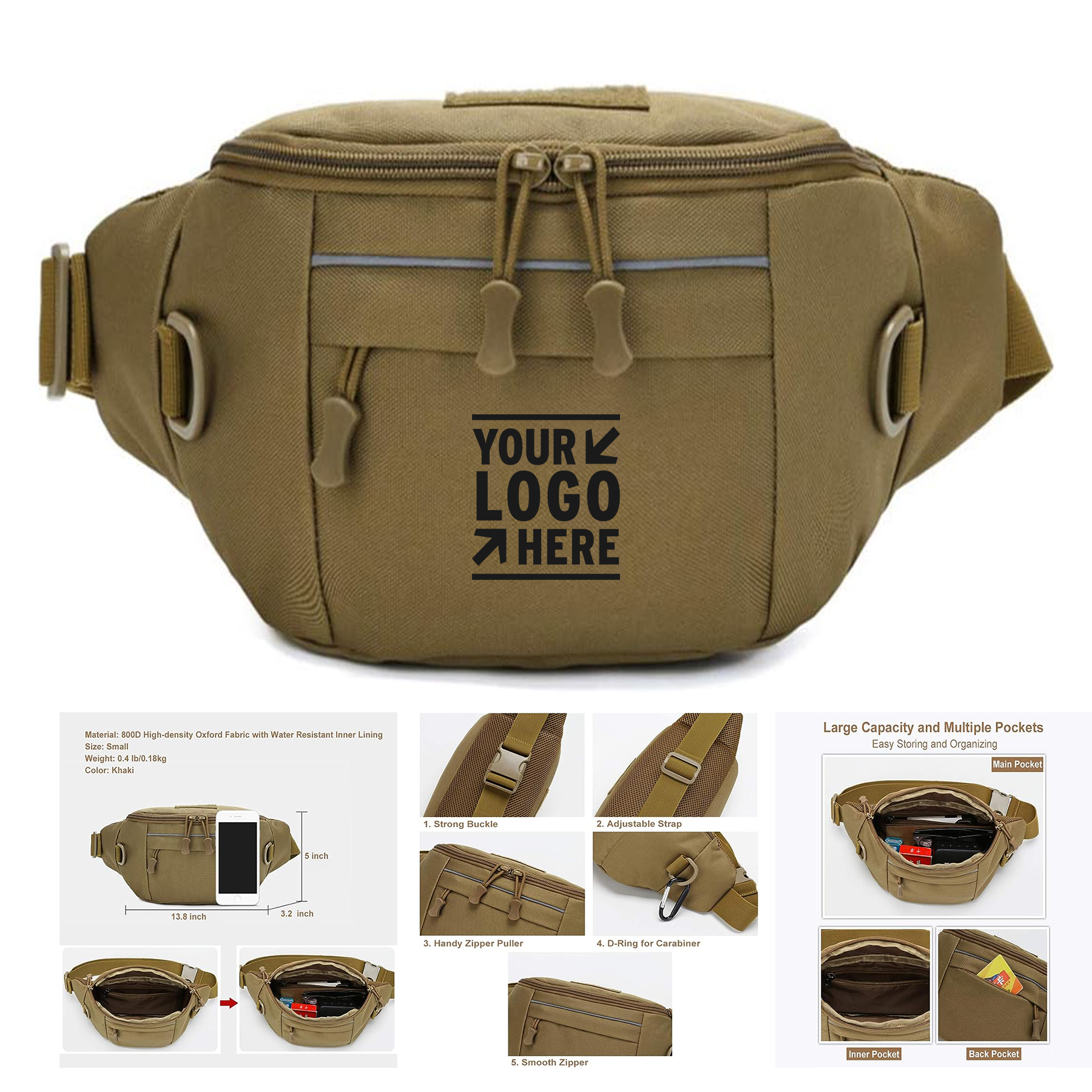 Tactical Waist Bag Nylon Oxford Utility Multipurpose EDC Crossbody Sling Pack Chest Daypack 2