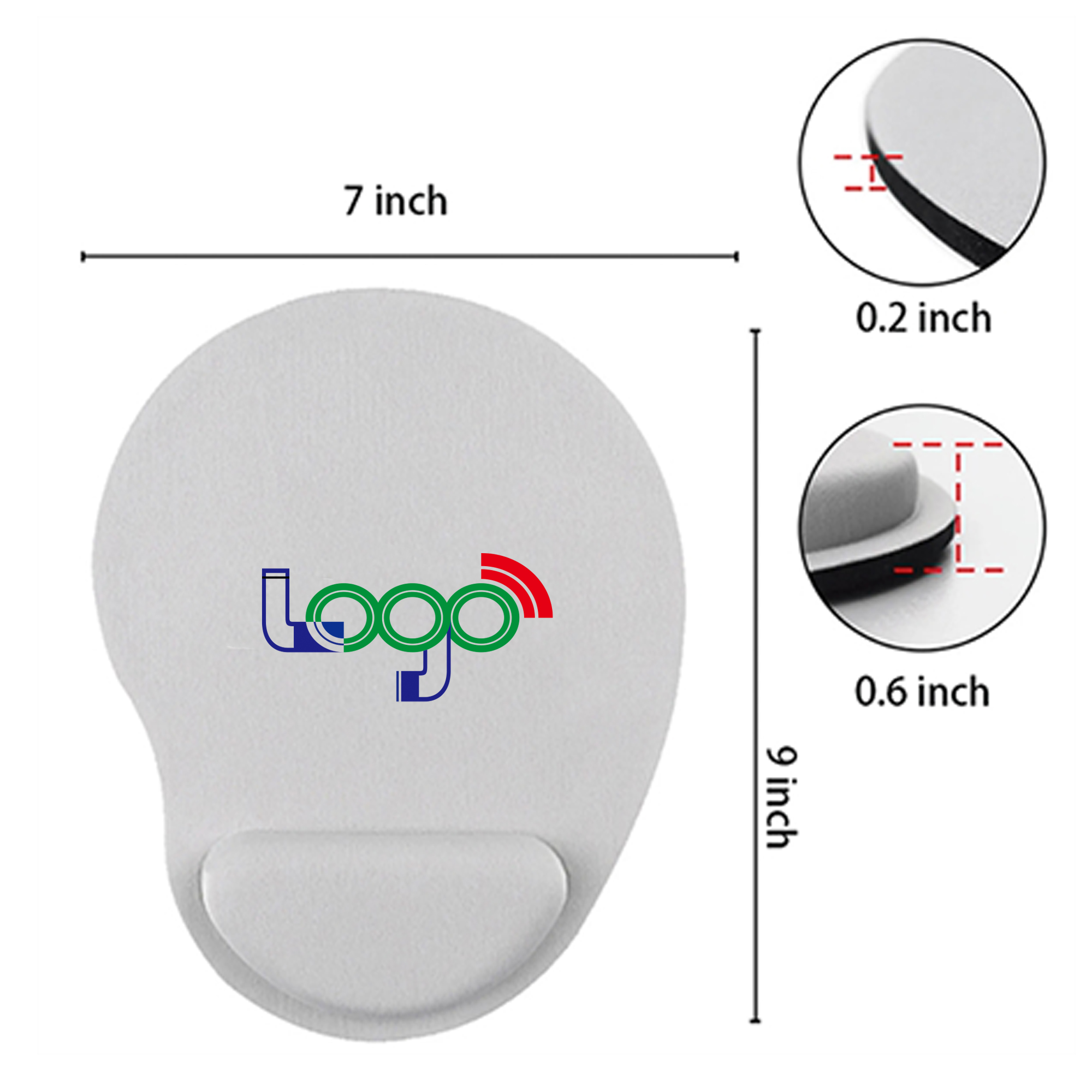 Durable Mouse Pad Gel Wrist Support 2