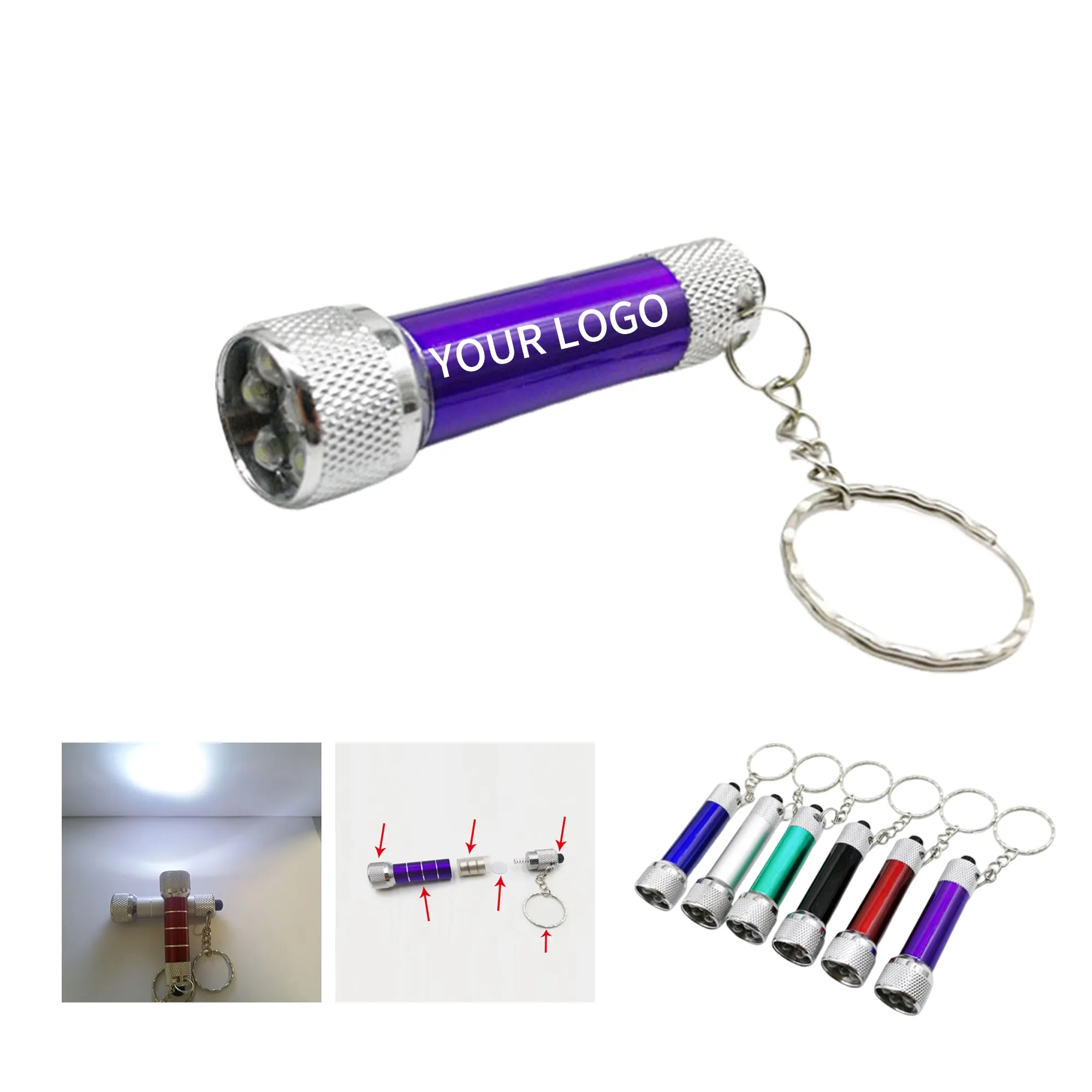 Compact Aluminum LED Keychain Flashlight 2