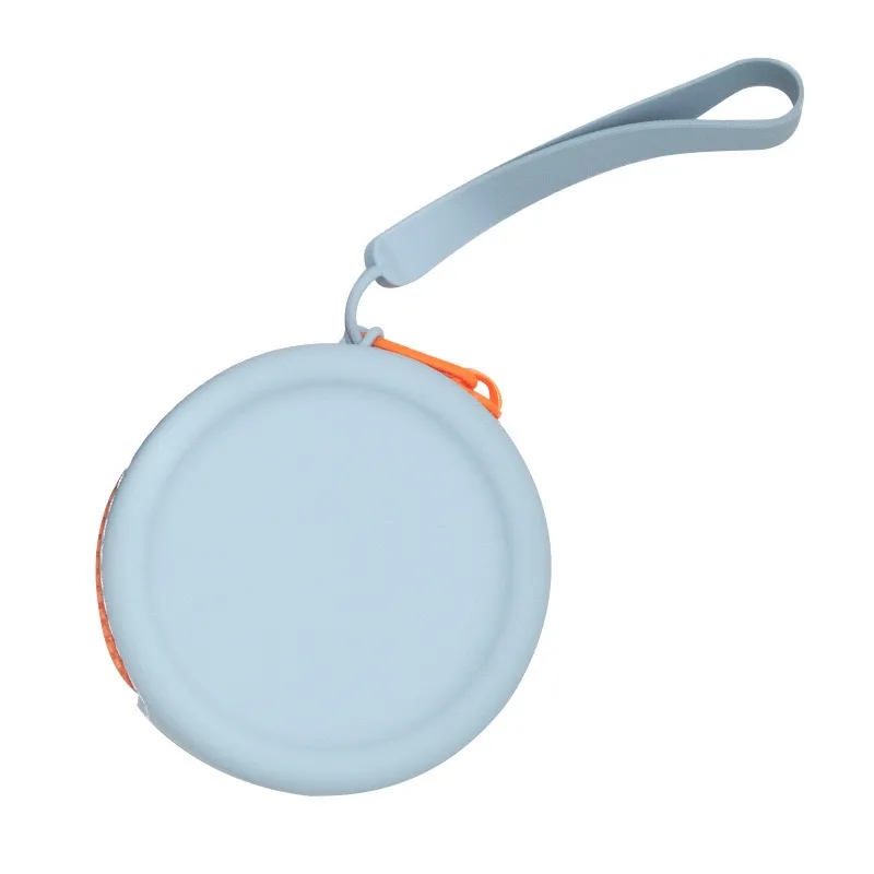 Silicone Zipper Round Purse with Strap 2