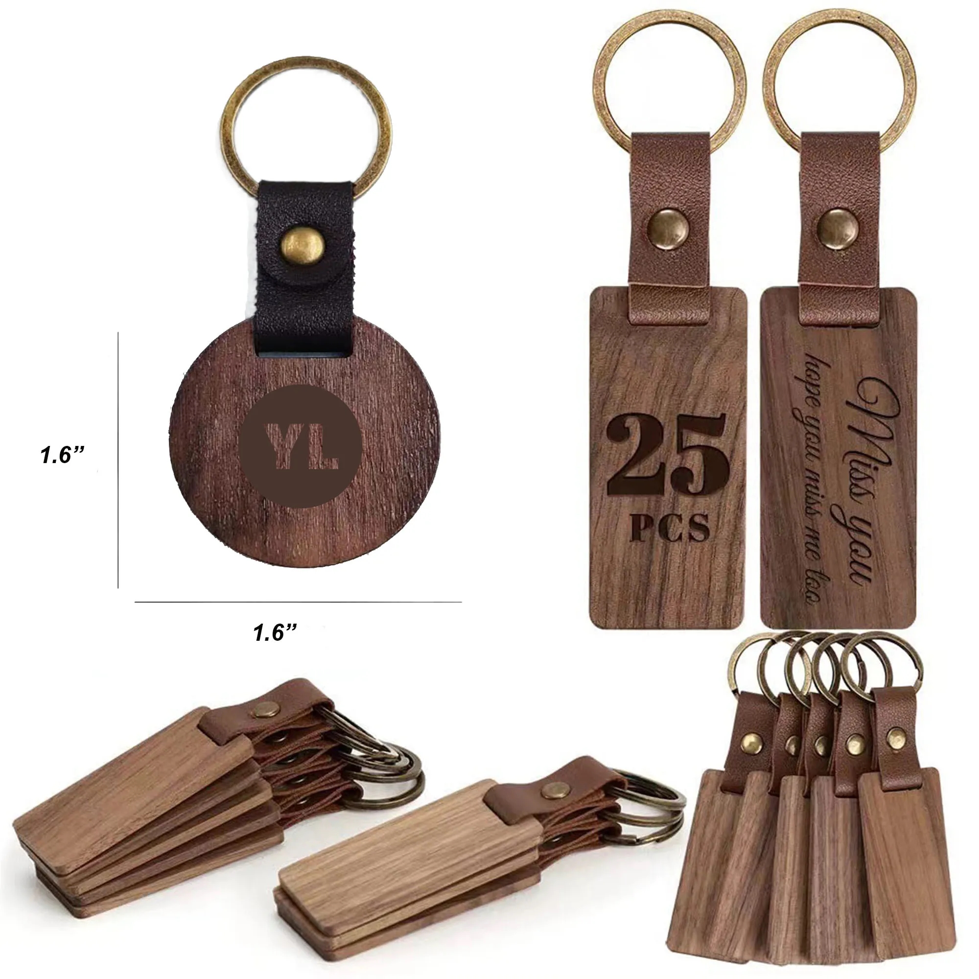 Black Walnut Exquisite Keychain 1