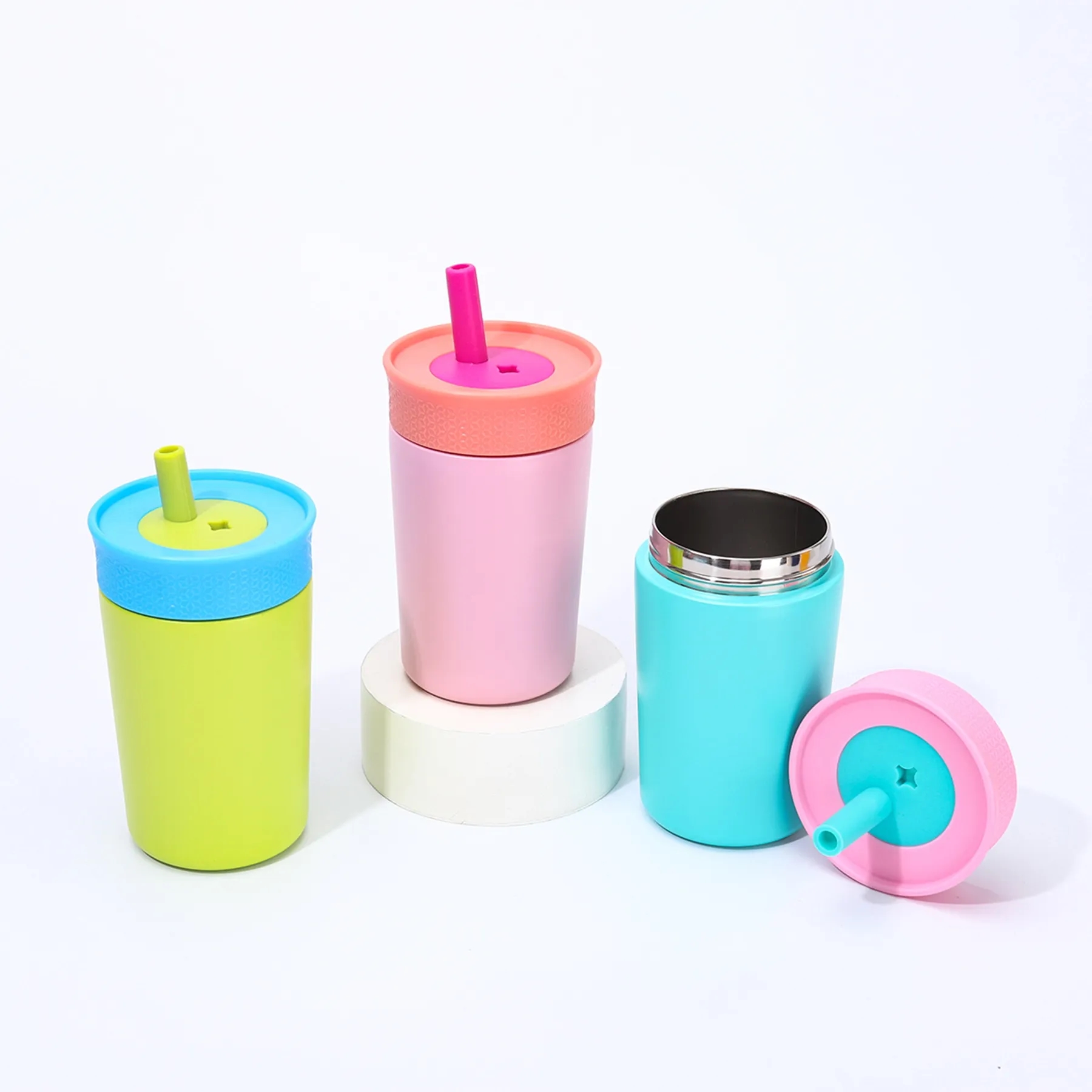 12 Oz. Stainless Steel Kid Vacuum Water Tumbler with Straw 4