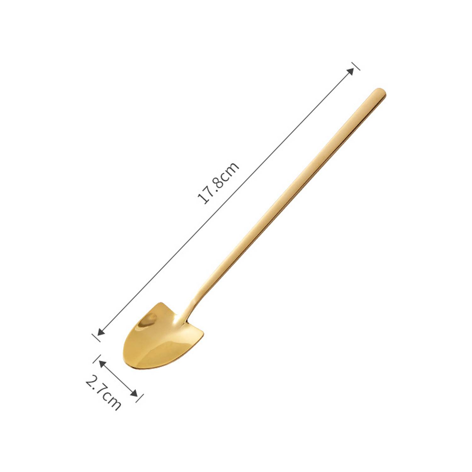 Shovel tip long handle ice cream 304 stainless steel spoon 5