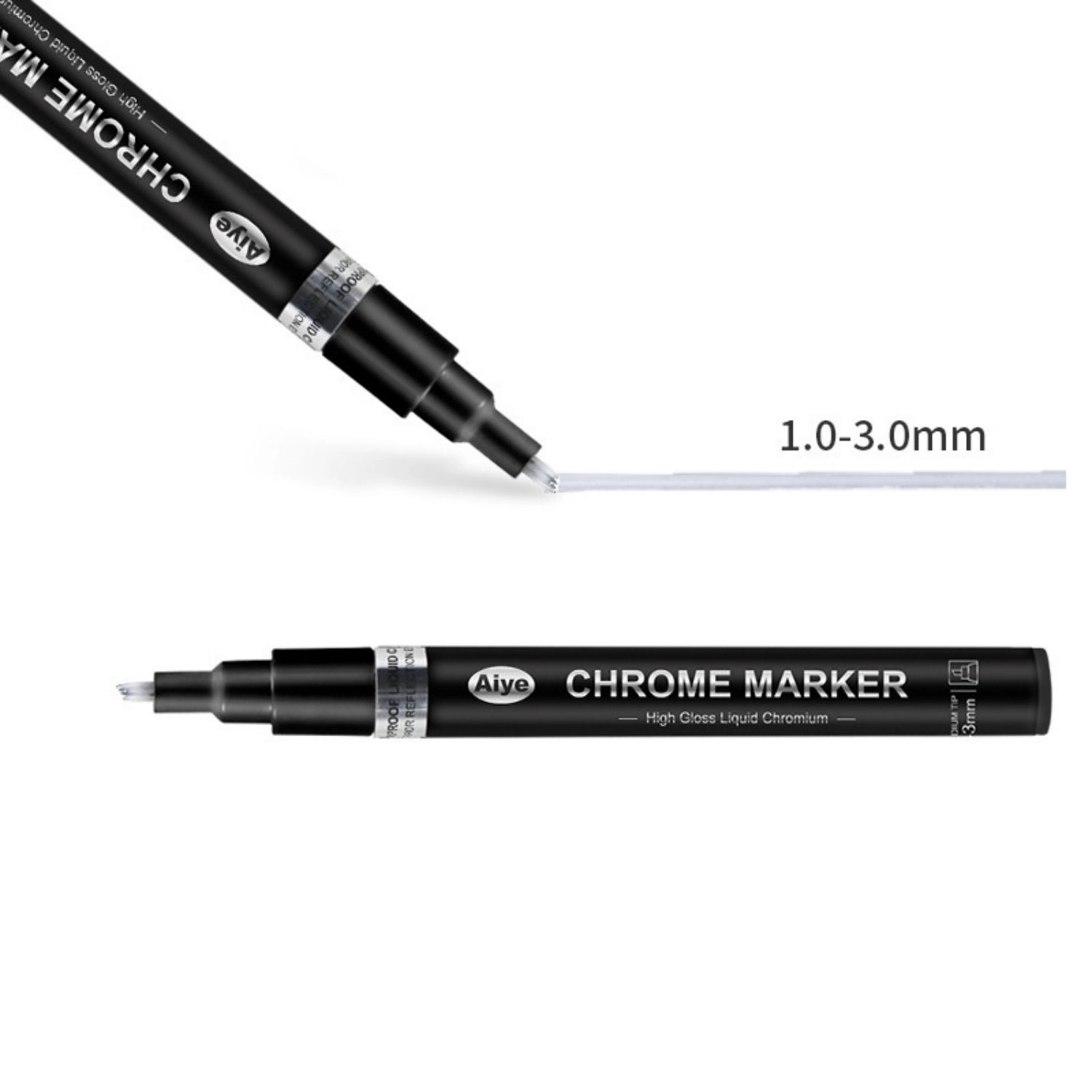 3Pcs Liquid Chrome Mirror Markers Metallic Pens 6