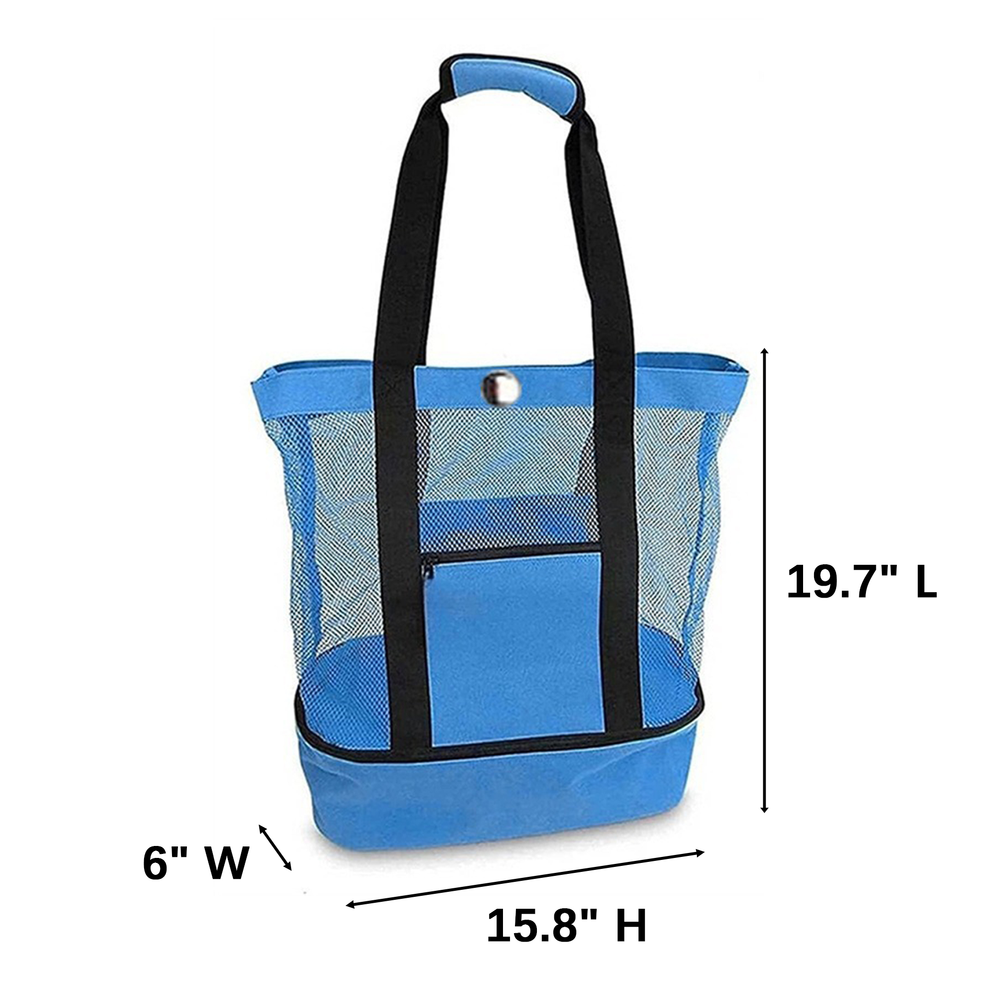 Insulated Beach Tote Cooler 19.7" x 6" x 15.8" 5