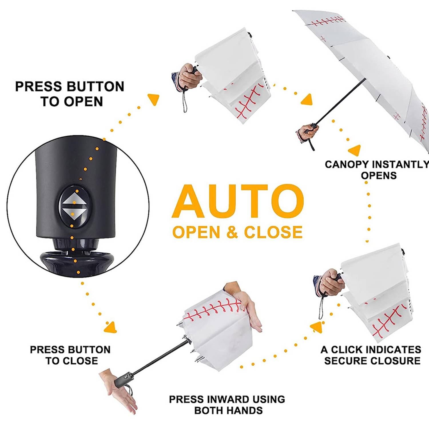46inch Lightweight Auto-Open Baseball Umbrella 3