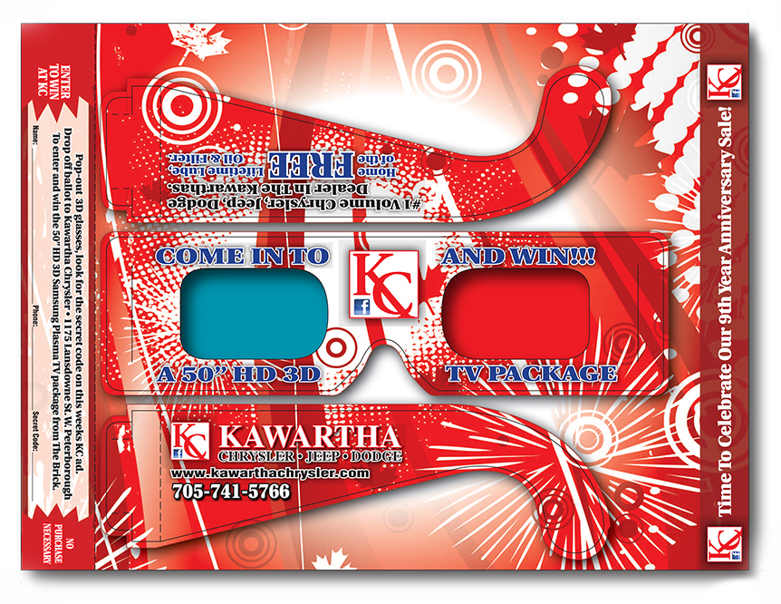 3D Bind-In - Red/Cyan - Perfect Bound - Custom Imprint 2